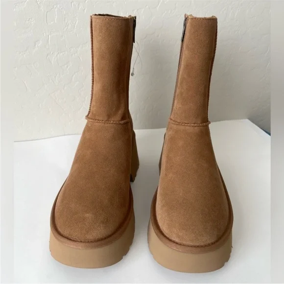 Ugg Classic Platform New Heights Twin Seam Women's Chestnut Boots, NEW - Picture 6 of 12